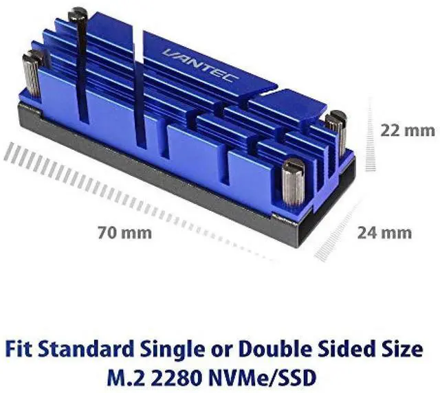 Alt view image 5 of 7 - M.2 NVMe SSD dedicated heat dissipation aluminum alloy cooling heat sink