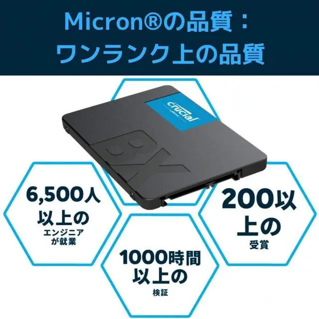 Alt view image 5 of 7 - Crucial SSD Built-in 2.5 inch SATA connection BX500 series 2TB Domestic product CT2000BX500SSD1JP