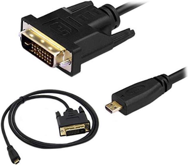 Adskillelse Gå tilbage udpege Micro HDMI-DVI-D Cable-1m 1.8m (MicroA Male-Micro Type D Male) High Speed, Micro  HDMI-DVI Conversion Cable By Rosebe (180CM) Computer Power Adapter Cords -  Newegg.com