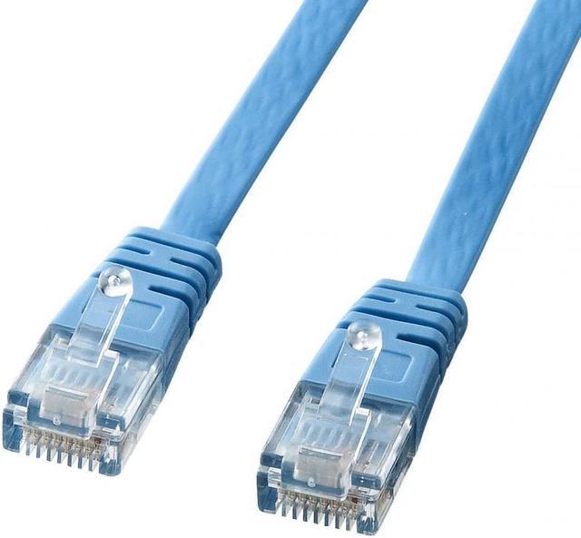 Sanwa Supply Category 6 Flat Cable 0.5m Light Blue - Newegg.ca