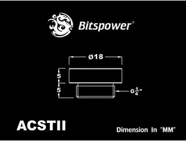 Alt view image 4 of 6 - BITSPOWER Bits Power G1/4 in. Crystal Stop Fitting II Clear/Black BP-ACSTII-BK