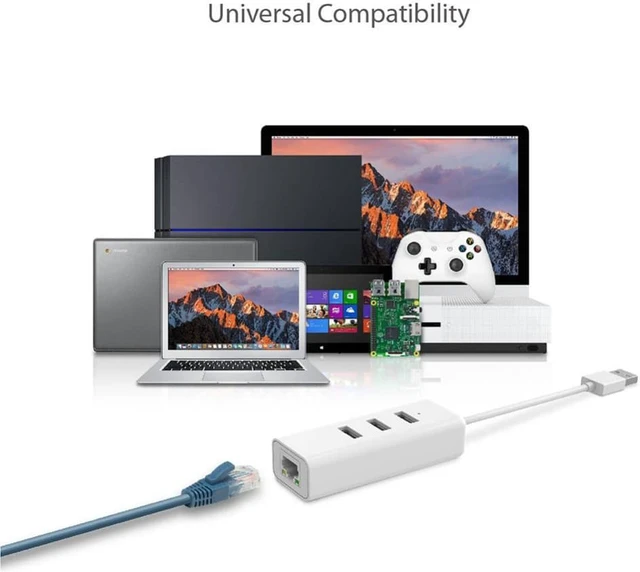 Alt view image 6 of 11 - TP-Link USB3.0 Compatible Giga Wired LAN Adapter + USB3.0 Hub 3 Port Plug & Play UE330