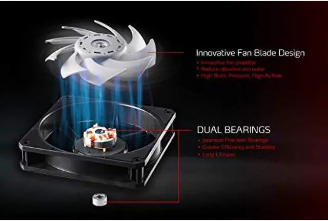 Alt view image 4 of 7 - XPG Vento Vento Pro 120 PWM Case Fan  VENTOPRO120PWM-BKCWW