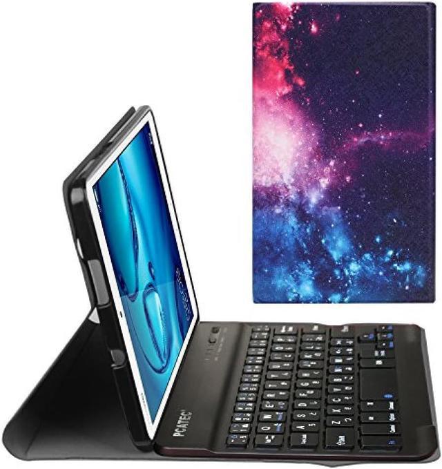 [PCATEC] NTT docomo dtab Compact d-01J / Huawei MediaPad M3 8.4 Bluetooth  keyboard with leather TPU case US layout Kana input support (space galaxy)