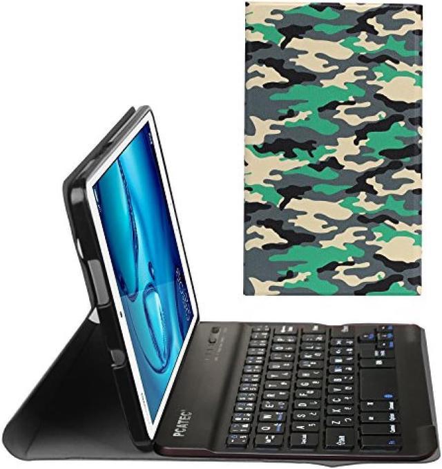 [PCATEC] NTT docomo dtab Compact d-01J / Huawei MediaPad M3 8.4 Bluetooth  keyboard with leather TPU case US layout Kana input support (camouflage)
