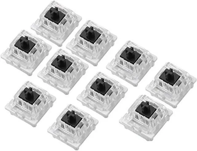 Main image of 10 Pieces Mechanical Key Switch Mechanical Keyboard Mechanical Push Button Switch Gaming Keyboard Key Switch Black Axis Keyboard DIY Mechanical Tactile Keyboard Repair Replacement Supplies