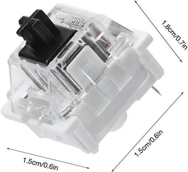 Alt view image 4 of 7 - 10 Pieces Mechanical Key Switch Mechanical Keyboard Mechanical Push Button Switch Gaming Keyboard Key Switch Black Axis Keyboard DIY Mechanical Tactile Keyboard Repair Replacement Supplies