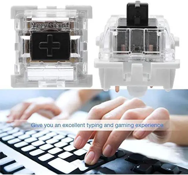 Alt view image 3 of 7 - 10 Pieces Mechanical Key Switch Mechanical Keyboard Mechanical Push Button Switch Gaming Keyboard Key Switch Black Axis Keyboard DIY Mechanical Tactile Keyboard Repair Replacement Supplies