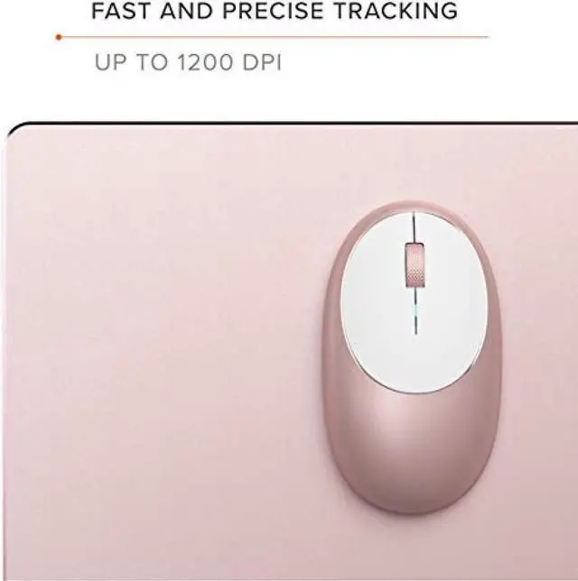 Alt view image 3 of 7 - Satechi Aluminum M1 Bluetooth Wireless Mouse with Type-C Charging Port (Mac Mini, iMac Pro / iMac, MacBook Pro / Air, iPad Pro, etc. 2012 and later Mac OS compatible) (Rose Gold)