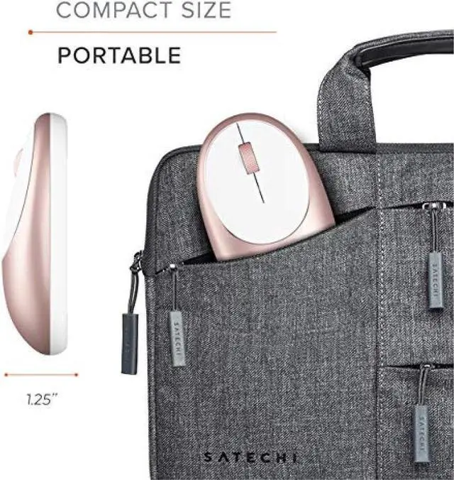 Alt view image 5 of 7 - Satechi Aluminum M1 Bluetooth Wireless Mouse with Type-C Charging Port (Mac Mini, iMac Pro / iMac, MacBook Pro / Air, iPad Pro, etc. 2012 and later Mac OS compatible) (Rose Gold)