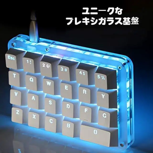 Alt view image 3 of 7 - Full Programmable Mechanical Keyboard Customizable Gaming Keyboard 23 Keys Macro Keys Blue Backlight One-Handed Small Keyboard Shot Cut Keys Programmer-friendly DIY Keyboard (Red Axis Blue Backlight)
