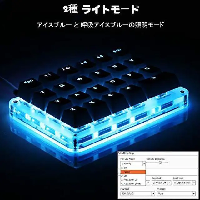 Alt view image 5 of 7 - Full Programmable Mechanical Keyboard Customizable Gaming Keyboard 23 Keys Macro Keys Blue Backlight One-Handed Small Keyboard Shot Cut Keys Programmer-friendly DIY Keyboard (Red Axis Blue Backlight)
