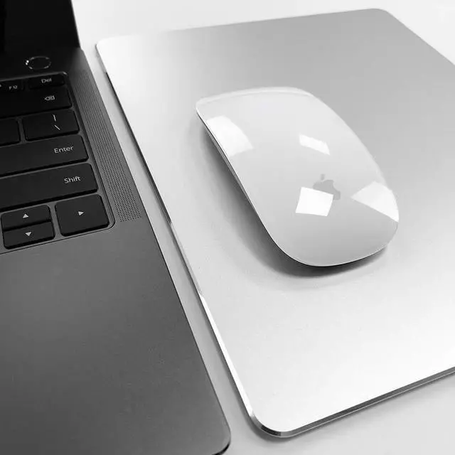 Alt view image 7 of 7 - The Vaydeer metal mouse pad is made of aluminum alloy so it can be operated smoothly, and it is hard, double-sided anti-slip and waterproof design, and it is compatible with laser mouse and optical mo