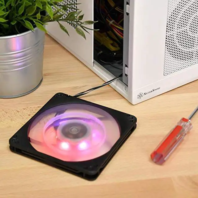Alt view image 5 of 7 - SilverStone FW Series PWM Control 120mm RGB Case Fan SST-FW124-ARGB