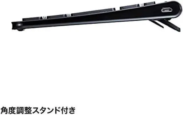 Alt view image 7 of 7 - Sanwa Supply Wireless keyboard with mouse (with numeric keypad) USB connection 2.4GHz Rechargeable Japanese 103-key pantograph Black SKB-WL31SETBK