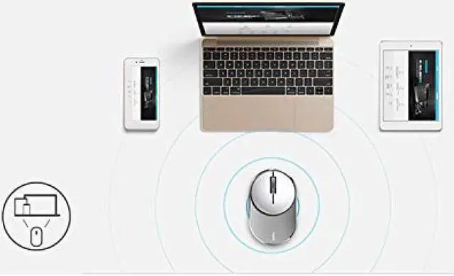 Alt view image 4 of 7 - Rapoo M600mini Ultra-small multi-device compatible Bluetooth / 2.4GHz mouse (black)