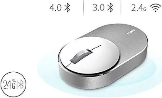 Alt view image 5 of 7 - Rapoo M600mini Ultra-small multi-device compatible Bluetooth / 2.4GHz mouse (black)