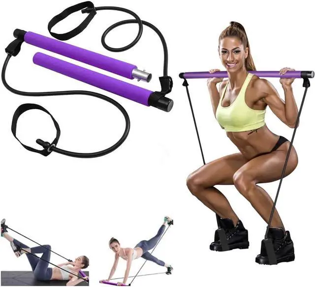 Main image of Yoga apparatus Pilates bar fitness exercise household female foot pedal thin weight puller elastic belt weight loss pull rope