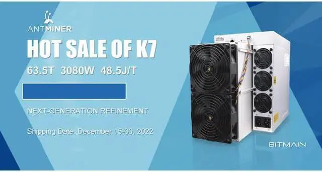 Main image of Antminer hot sale of K7 miner 63.5T