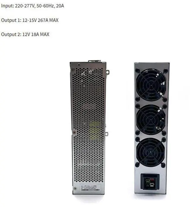 Alt view image 5 of 5 - Antminer L9 PSU APW17 1215a Power Supply for S21, S19jxp, KS5, KS5Pro, AL1, AL1Pro, L9