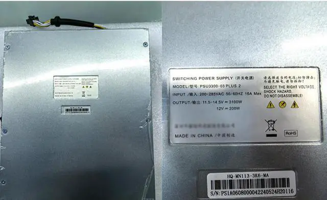 Alt view image 2 of 3 - PSU3300-03 PLUS 2 Replace the Dragonball KS6 miner's damaged power supply