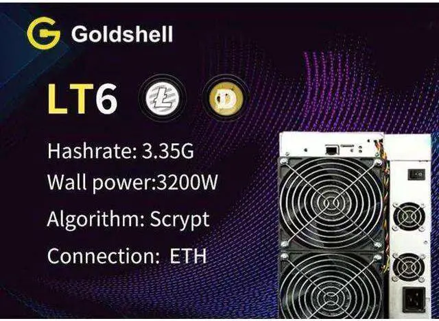 Alt view image 4 of 5 - Lt6 Litecoin Miner Harshrate 3.35Gh/S Can Mining Doge Scrypt Algorithm Dogecoin Mining