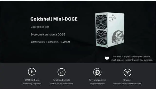 Alt view image 4 of 4 - aisc miner In Stock Wifi Version  Mini Doge 185M 235W Silent Miner LTC Miner Mining Doge Coin With 750W PSU Option