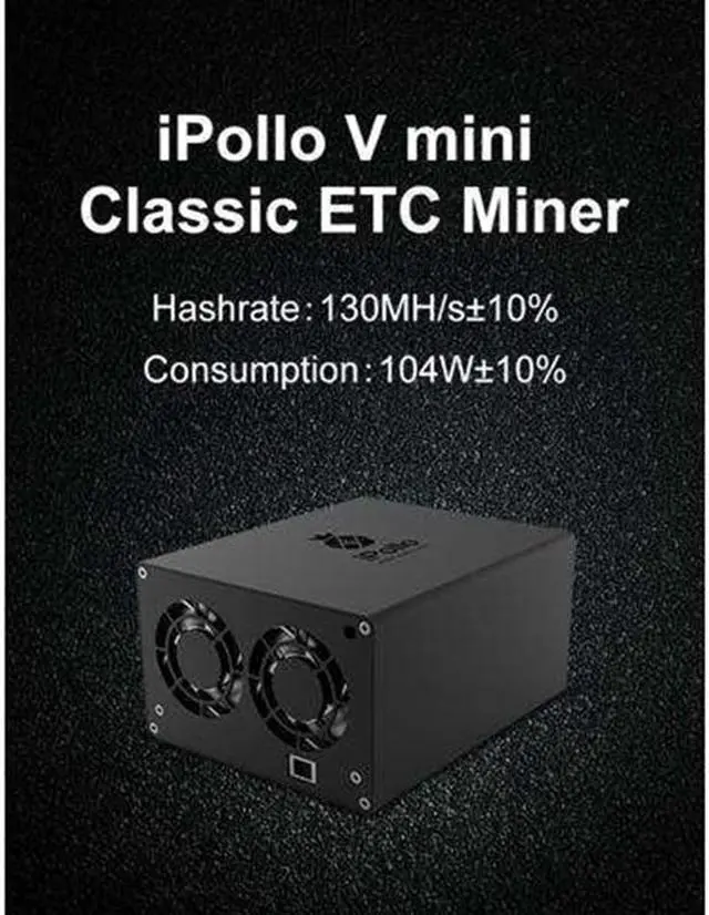 Alt view image 6 of 6 - Stock Ethash Mining Machine Ipollo V1 Mini Classic 130Mh/s 104W ETC Miners With PSU