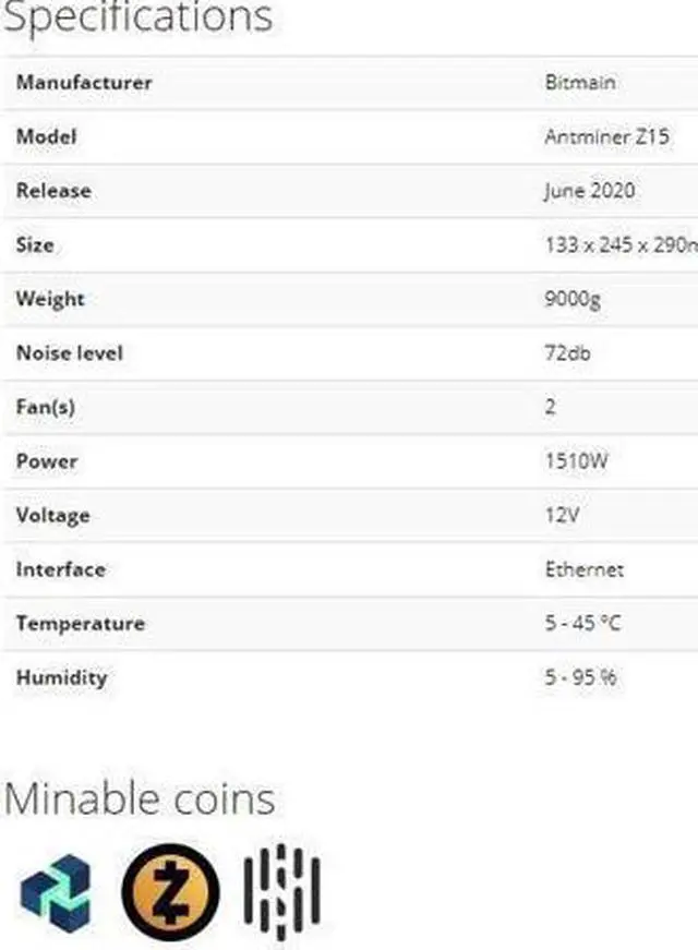 Alt view image 5 of 6 - Bitmain Antminer Z15 420ksol/s Zcash Asic Best Most Profitable Miner Antiminer Blockchain with PSU Equihash algorithm