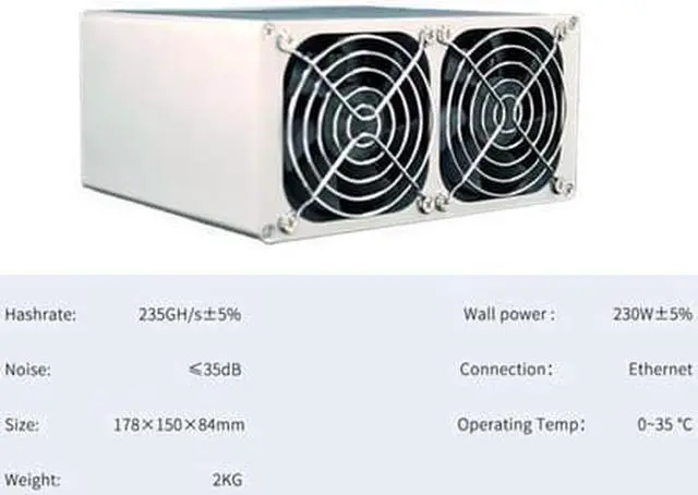 Alt view image 5 of 5 - Latest WIFI Version  HS-BOX 235GH/S (without PSU)BOX& HNS Mining Machine 230W Low Noise Miner Small Home Riching