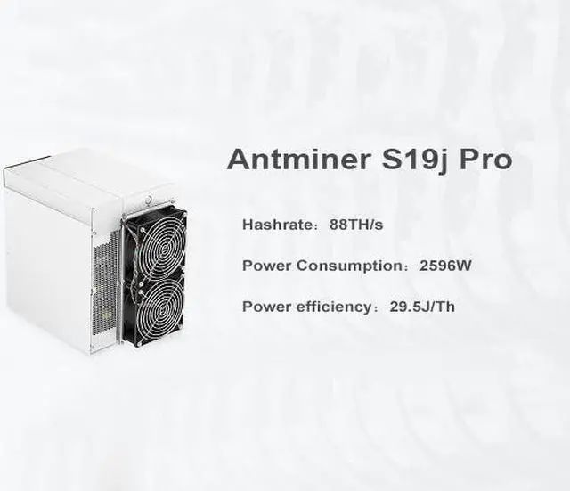 Alt view image 5 of 5 - Antminer S19j Pro 88T ASIC Mining Machine 2596W SHA-256 Bitcoin Crypto Algorithm with Power Supply