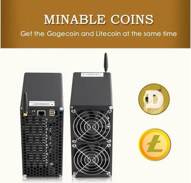 Alt view image 2 of 6 - Mini Doge Pro 205MH/S Dogecoin & Litecoin Miner 220W LTC & Doge Mining Machine with New Power Supply