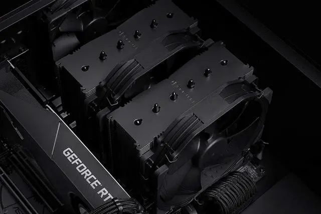 Alt view image 7 of 7 - Noctua NH-D15 chromax.Black, Dual-Tower CPU Cooler (140mm, Black)
