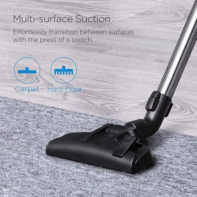 Alt view image 2 of 7 - Eureka Bagless Canister Vacuum Cleaner, Lightweight Vac for Carpets and Hard Floors, w/Filter, Blue, Whirlwind NEN110B