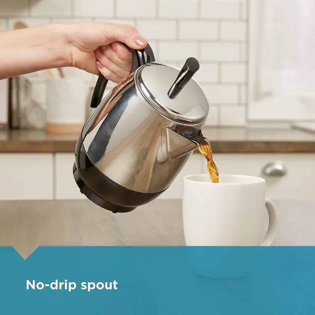 Alt view image 5 of 7 - Farberware Electric Coffee Percolator, FCP240, Stainless Steel Basket, Automatic Keep Warm, No-Drip Spout, 4 Cup