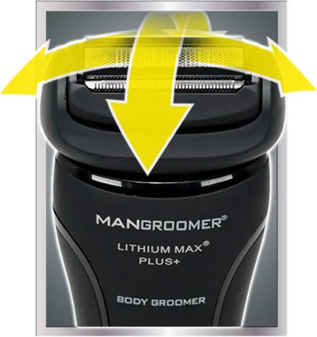 Alt view image 3 of 6 - MANGROOMER Lithium Max Plus Body Groomer, Ball Groomer, Body Trimmer, Electric Groin Hair Trimmer with Free Bonus Foil Included