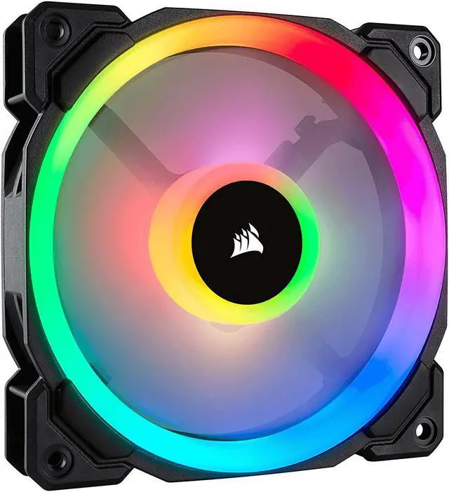 Alt view image 21 of 20 - Corsair LL Series CO-9050072-WW LL120 RGB, 120mm Dual Light Loop RGB LED PWM Fan, 3 Fan Pack with Lighting Node PRO