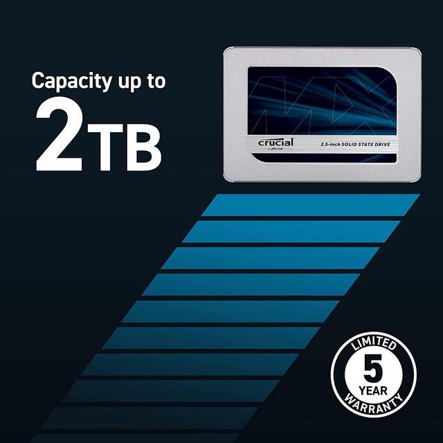 Alt view image 12 of 12 - Crucial MX500 500GB 3D NAND SATA 2.5 Inch Internal SSD, up to 560 MB/s  - CT500MX500SSD1