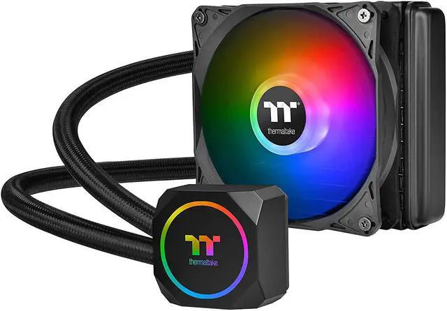 Alt view image 16 of 19 - Thermaltake TH120 ARGB Motherboard Sync Edition Intel/AMD All-in-One Liquid Cooling System 120mm High Efficiency Radiator CPU Cooler, CL-W285-PL12SW-A LGA 1700 Compatible