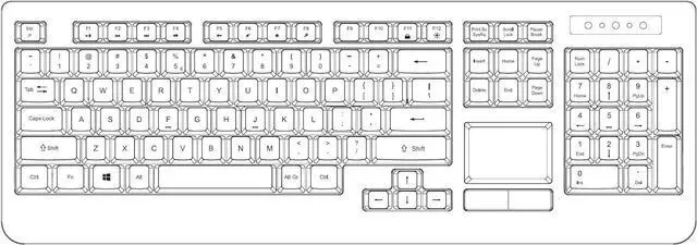 Alt view image 6 of 6 - Perixx Periboard-313 Wired USB Backlit Keyboard with Touchpad, Full Size Layout, 3 Level LED Backlit Design, Black, US English Layout (11445)