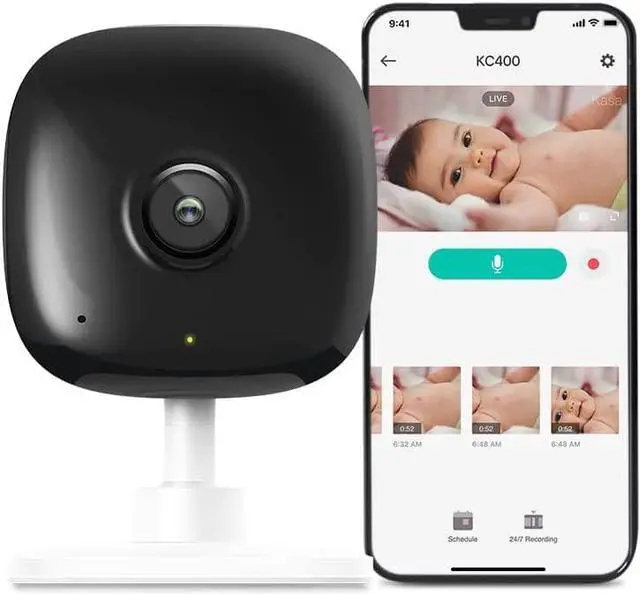 Main image of Kasa Smart 2K QHD Indoor Security Camera, Person/Baby Crying/Motion Detection, 2-Way Audio, 30Ft. Night Vision, Cloud/SD Card Storage(Up to 256 GB), Works with Alexa & Google Home (KC400)