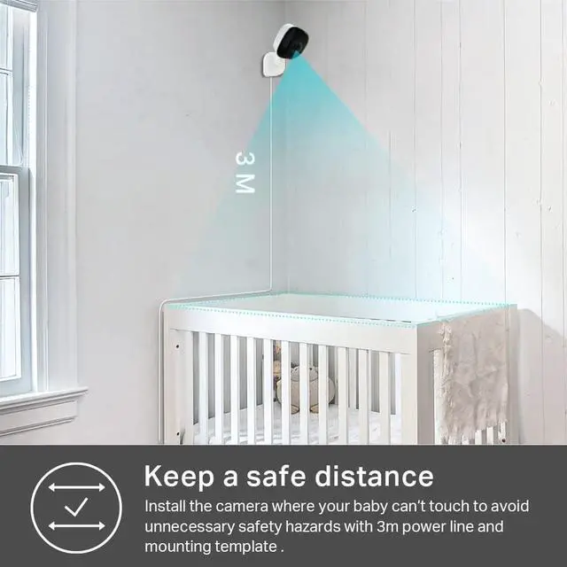 Alt view image 5 of 7 - Kasa Smart 2K QHD Indoor Security Camera, Person/Baby Crying/Motion Detection, 2-Way Audio, 30Ft. Night Vision, Cloud/SD Card Storage(Up to 256 GB), Works with Alexa & Google Home (KC400)