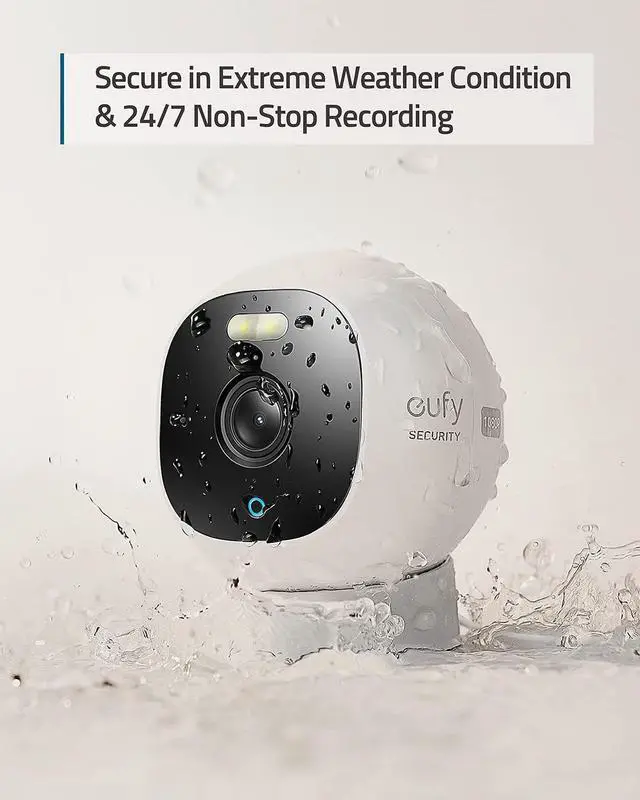 Alt view image 2 of 6 - eufy Security Outdoor Cam E210, All-in-One Security Camera with 1080p Resolution, Spotlight, Color Night Vision, No Monthly Fees, Wired Camera, IP67 Weatherproof, Motion Only Alert*
