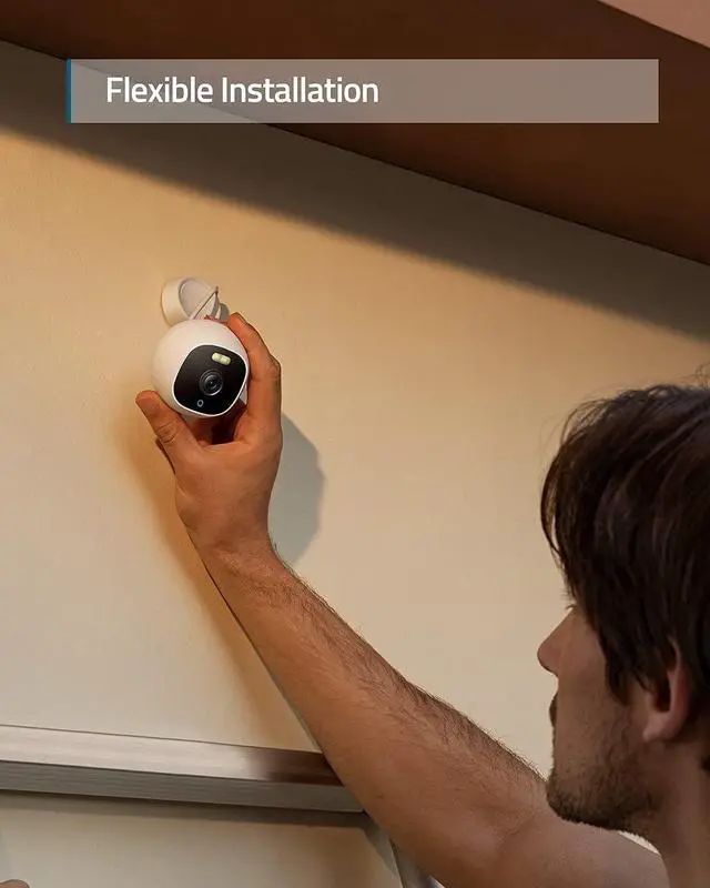 Alt view image 6 of 6 - eufy Security Outdoor Cam E210, All-in-One Security Camera with 1080p Resolution, Spotlight, Color Night Vision, No Monthly Fees, Wired Camera, IP67 Weatherproof, Motion Only Alert*