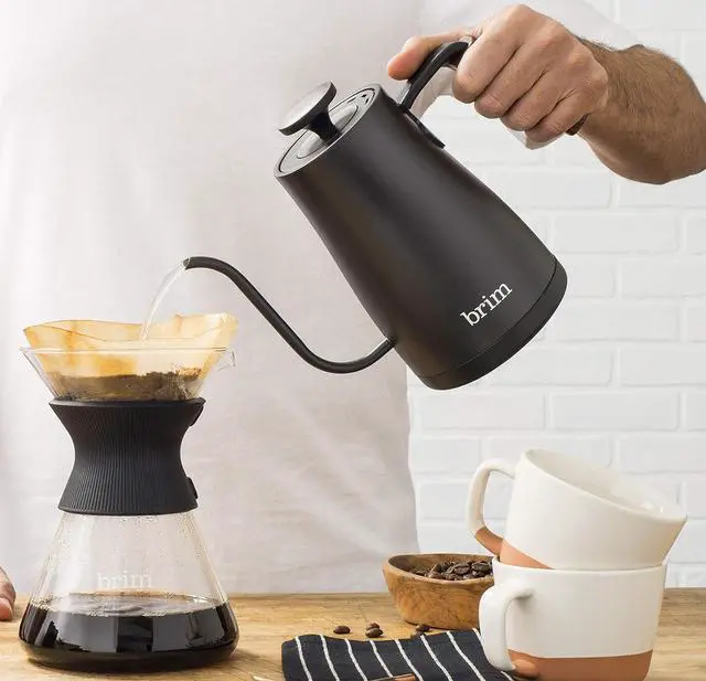 Alt view image 2 of 5 - brim Temperature Control Electric Gooseneck Kettle with Capacitive Touch, Black