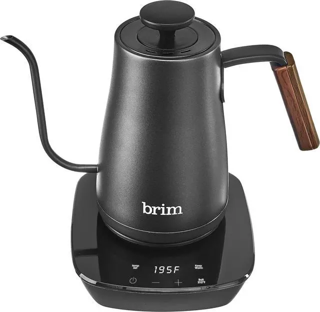 Main image of brim Temperature Control Electric Gooseneck Kettle with Capacitive Touch, Black