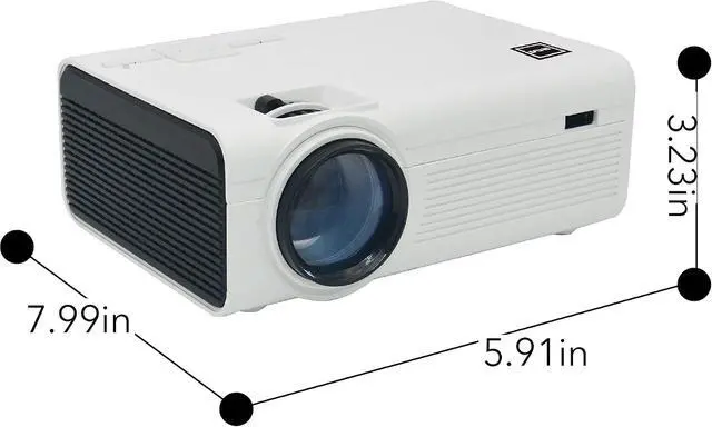 Alt view image 6 of 6 - RCA RPJ136 Home Theater Projector - 1080p Compatible, High Res, Bright, White