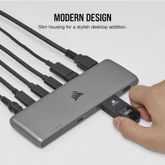 Alt view image 4 of 7 - USB100 7-Port USB-C/USB-A Expansion Hub - 3X USB Type-C Ports - 4X USB Type-A Ports - Self-Powered - Durable Housing