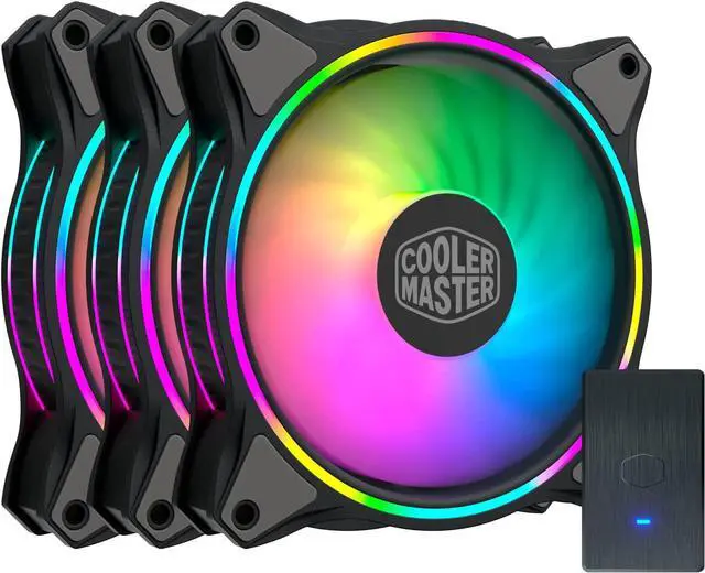 Alt view image 15 of 20 - Cooler Master MasterFan MF120 Halo Duo-Ring Addressable RGB Lighting 120mm 3 Pack w/ 24 Independently-Controlled LEDS, Absorbing Rubber Pads, PWM Static Pressure for Computer Case & Liquid Radiator