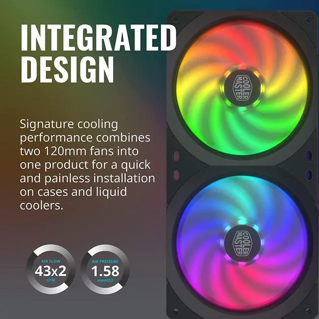 Alt view image 18 of 18 - COOLERMASTER MFX-B2D2-18NPA-R1 MasterFan SF240R ARGB Fan